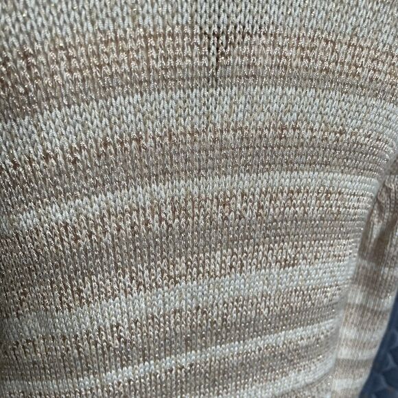 CHICOS Chico's KENNEDY Long CARDIGAN SWEATER Tan Beige SIZE 1 M 8 - Picture 8 of 12